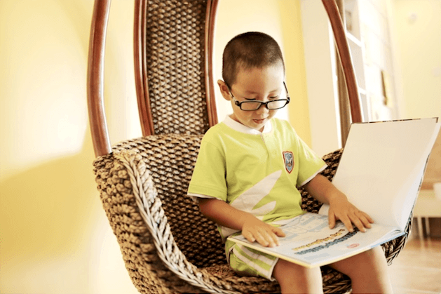 Kindergarten - boy reading